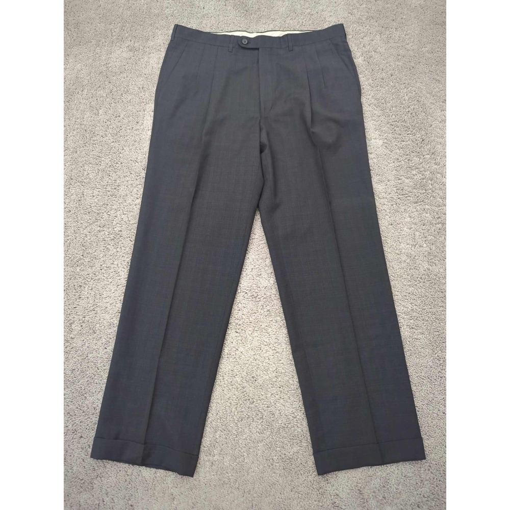 Jack Victor Dress Pants Mens 36R Straight Leg Pleated Made in Canada Union Made